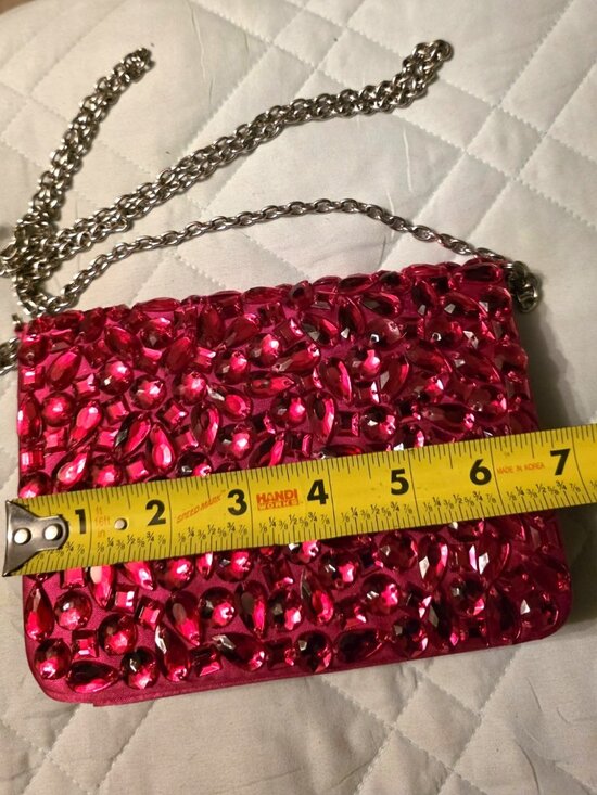 Banana Republic Handbags - Banana Republic Vibrant Pink Crystal Crossbody Bag